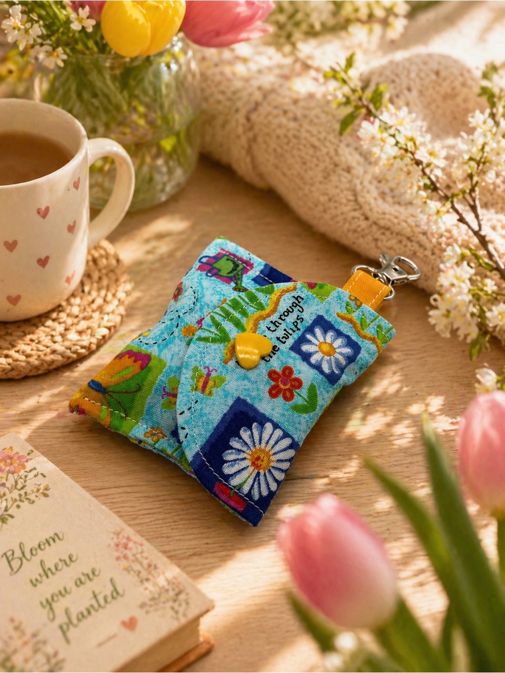 Cozy Spring Floral Earbud Case